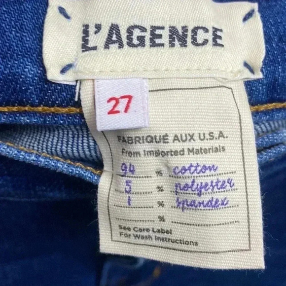 L’Agence Sada High Rise Distressed Crop Jeans - Picture 7 of 9